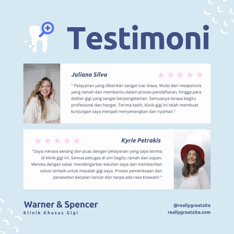Halaman 16 - Gratis desain contoh testimoni - Canva