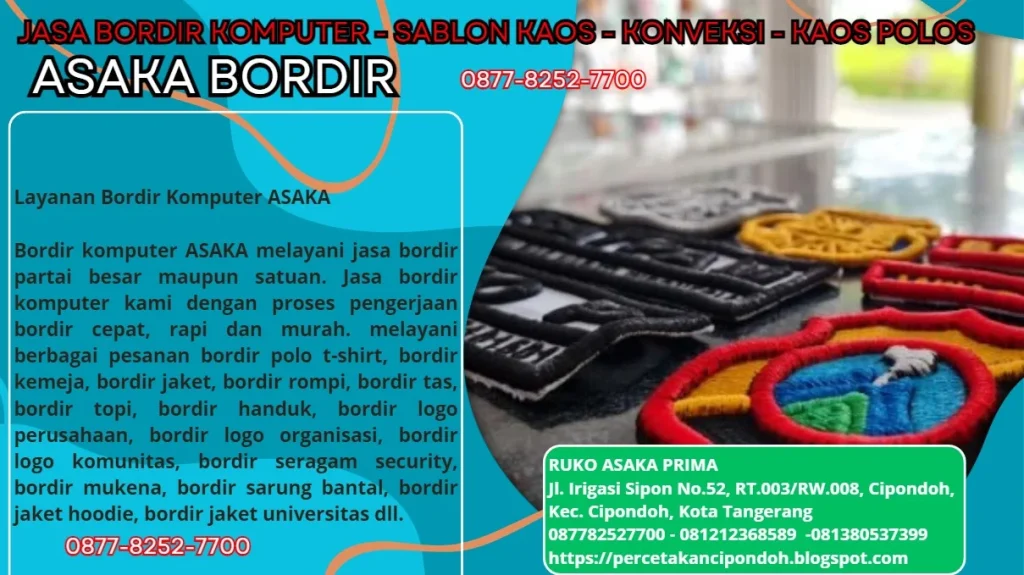 Jenis Produk yang Bisa Dihasilkan oleh Jasa Bordir Komputer Tangerang