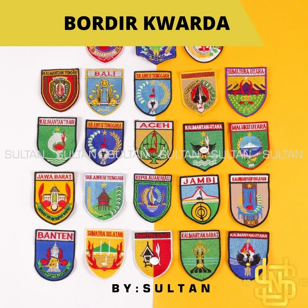 Jual Bordir Bisa Satuan - Bordir Komputer Logo Kwarda Wilayah Seluruh