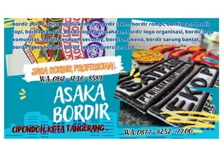 Proses Kerja di Balik Layanan Bordir Komputer Satuan