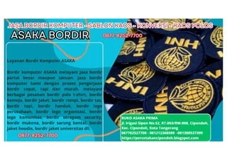 Proses Pemesanan di Jasa Bordir Komputer Tangerang: Langkah demi Langkah