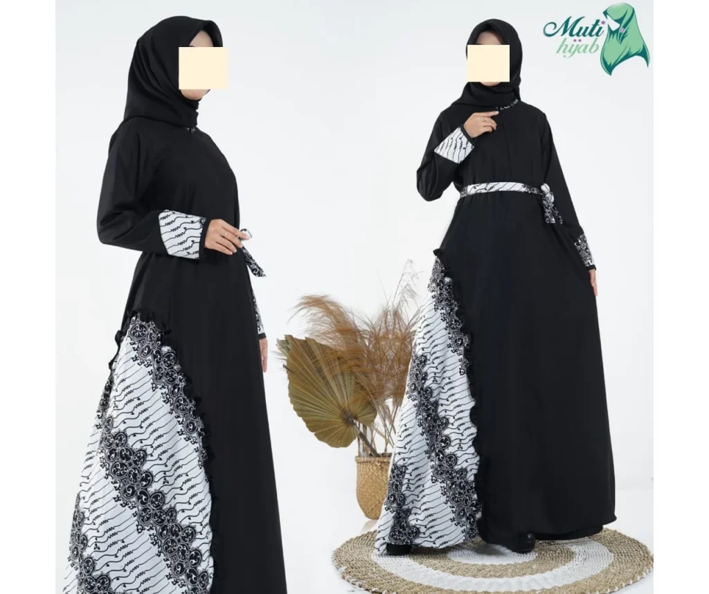 Konveksi Bordir Baju Muslim Hitam Murah Berkualitas