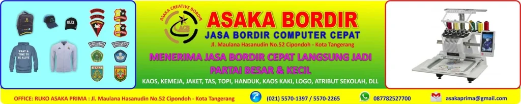 jasa bordir komputer satuan tangerang - Bordir Kaos Satuan Murah - Jasa