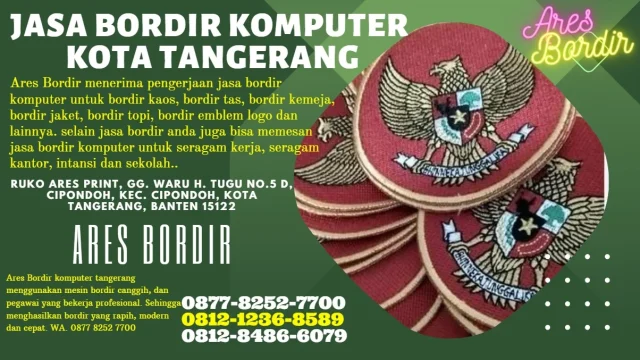 Jasa Bordir Komputer Tangerang – Solusi Praktis & Kreatif untuk Semua Kebutuhan