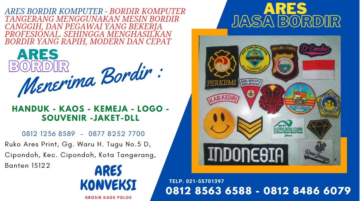 Jasa Bordir Komputer Satuan di Tangerang: Pilihan Terbaik