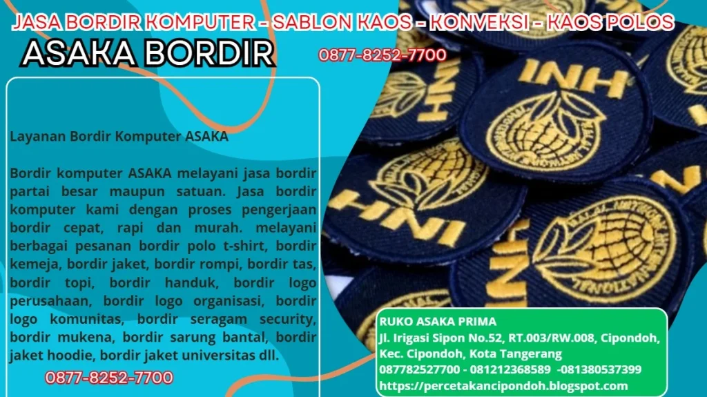 Kenapa Memilih Jasa Bordir Komputer di Tangerang?
